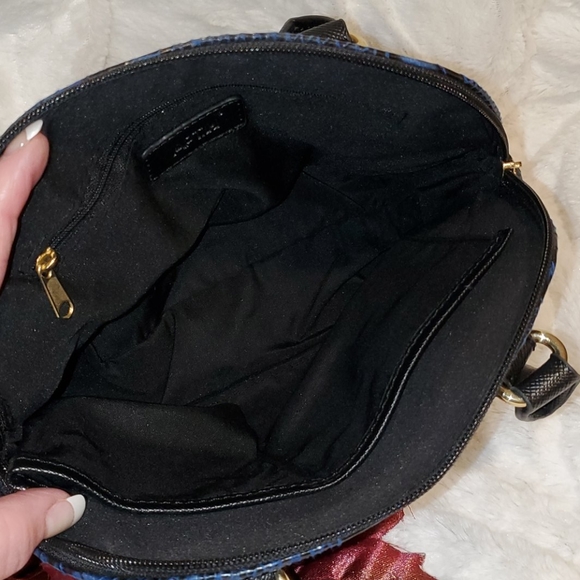 Embossed Python Small Bowler Bag Purse - Picture 7 of 11